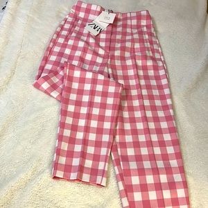 Pink and white pants